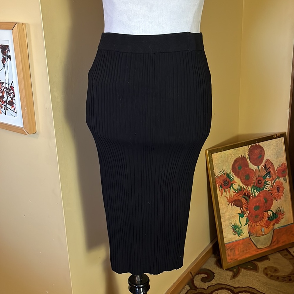 REBECCA TAYLOR Soze Medium Sweater Skirt Ribbed Pull-On Tube Stretchy  $358 NEW